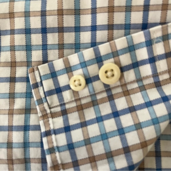 Peter Millar Men’s Striped Button Up Classic Nanoluxe Shirt - Picture 12 of 13